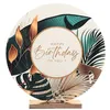 Image de déco bois anniversaire jungle 19.5x4x20.5cm vert - générique 8530 0-10