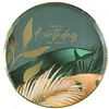 Image de 10 assiettes anniversaire jungle 22.5cm vert - générique 000853200000010