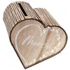 Image de urne bois coeur mariage 24x24x15cm nature - générique 000884500000026