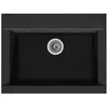Image de STRADOUR Evier cuisine a encastrer 1 bac sans egouttoir Hexo - Resine - 66 x 50 cm - Noir