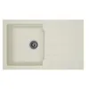Image de STRADOUR Evier cuisine a encastrer 1 bac + 1 égouttoir Aloa - Résine - 81 x 50 cm - Blanc