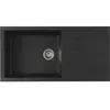 Image de STRADOUR Evier a encastrer CUBE, en SMC NOIR PAILLETE - 06, 1 bac, dim. 100 * 50 cm, vidage manuel