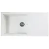 Image de STRADOUR Evier a encastrer CUBE, en SMC BLANC UNI - 17, 1 bac, dim. 100 * 50 cm, vidage manuel
