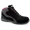 Image de Chaussure haute LEVANT S1P - S 24 BOSSI INDUSTRIE - Cuir croûte velours noir/toile grise - Taille 43 - 5222-43