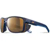 Image de Julbo, Hommes, Lunettes de sport, Lunettes de sport Shield Cameleon pour hommes (Bleu mat, photocromatique), Bleu, Orange