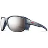 Image de Julbo, Hommes, Lunettes de sport, Montebianco 2 Spectron 4 Lunettes de sport (Bleu foncé-marron Flash argent, Argent), Bleu