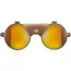 Image de Julbo, Unisexe, Lunettes de sport, Vermont Classic (Coques en laiton/noir, Marron / Panneaux latéraux marron / or, Marron/Raie sur le côté marron/doré, Marron), Marron, Or, Jaune