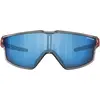 Image de Julbo, Unisexe, Lunettes de sport, Fury Mini - Spectron 3 (orange fluo mat, Bleu), Gris, Orange, Bleu