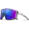 Image de Julbo, Unisexe, Lunettes de sport, Fury Reactiv 1-3 HC (Blanc-gris, Bleu, bleu multicouche, Cherry), Bleu, Gris, Blanc
