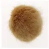 Image de Pompons fausse fourrure - 10cm de diamètre - Unic(...) - 106 Marron