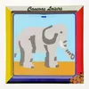 Image de Kit compet Canevas - 15x15cm - Elephant gris - gros trous spécial débutant