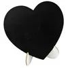 Image de coeur ardoise sur chevalet 18cm - DEK0010