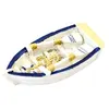 Image de chaloupe avec rames 7.3x3.7x1.3cm - DEK0099