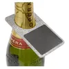 Image de 2 ardoises goulot bouteille 10x6cm argent pailleté - hobi dek0534ar