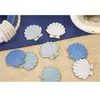 Image de 8 confettis de table coquillage st jacques bois 3.5 cm - hobi dek0929