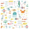 Image de Tissu coton Dashwood Summer Fun animaux marins vendu au mètre(...) - fun blanc