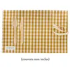 Image de Kit set de table nomade en popeline Vichy(...) - Jaune (Vichy jaune)