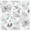 Image de Tissu coton Dashwood metallic animaux d'hivers vendu au mètre(...) - 0001 Blanc