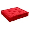 Image de Coussin de sol garni - 50 x 50 cm - 100 % coton Rouge