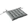 Image de Galette de chaise matelassée - 40x40 cm - 100% coton Gris perle