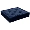 Image de Enjoy Home - Coussin de sol Panama avec poignée - 50 cm x 50 cm - Bleu Marine - Panama