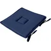 Image de Enjoy Home - Galette de chaise uni effet Bachette - 40 x 40 cm - Bleu Marine