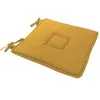 Image de Enjoy Home - Galette de chaise uni effet Bachette - 40 x 40 cm - Moutarde - PANAMA