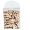 Image de 50 mini pinces a linge 2.5cm nature - chaks 0610