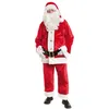 Image de Costume Père Noël Américain Peluche Luxe - Rouge - Taille Unique