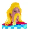 Image de Set Perruque Et Moustache Assurancetourix© - Jaune