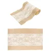 Image de chemin table jute dentelle blanc 28cmx3m - chaks 1013