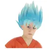 Image de Perruque Enfant Goku Super Saiyan Blue Licence Officielle Dragon Ball Super  - Bleu - Taille Unique