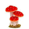 Image de décoration 3 champignons socle 14x10.5x17cm rouge - chaks 10111