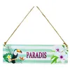 Image de plaque bois paradis 34x0.5x10cm