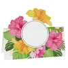 Image de 6 marque-places fleurs tropicales 8x8cm