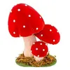 Image de 3 champignons déco socle mousse 13-8.5-15cm rouge - chaks 10490