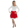 Image de jupe mère noël élastique fourrure blanc adulte - chaks n1025sm