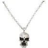 Image de collier chaine tête de mort argent brillant - chaks 11086