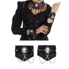 Image de 2 manchettes gothiques noir femme - chaks 11141
