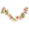 Image de guirlande roses artificielles 220cm ivoire rose - chaks 11619