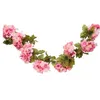 Image de guirlande hortensia artificiel 220cm rose - chaks 11620
