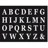 Image de 48 lettres capitales carton adhésif 13.5cm blanc - chaks 11714-00