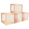Image de 4 cubes carton rigide personnalisable 30cm or rose - chaks 11594-79