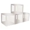 Image de 4 cubes carton rigide personnalisable 30cm argent - chaks 11594-80