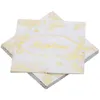Image de 20 serviettes papier baptême 3 plis 33cm or métal - chaks 12016