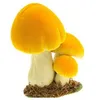 Image de 3 champignons déco socle mousse 13-10-17cm jaune - chaks 12401