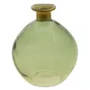 Image de vase boule verre goulot or 12.5x14.5cm vert olive - chaks 12422-20