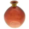 Image de vase boule verre goulot or 12.5x14.5cm lie de vin - chaks 12422-16