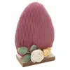 Image de décor oeuf velours pâques 10.5x5x16cm vieux rose - chaks 12587