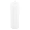 Image de bougie pilier cire cannelée 15x5cm 30h blanc - générique 13293-00
